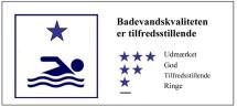 En enkelt stjerne viser, at badevandet er tilfredsstillende